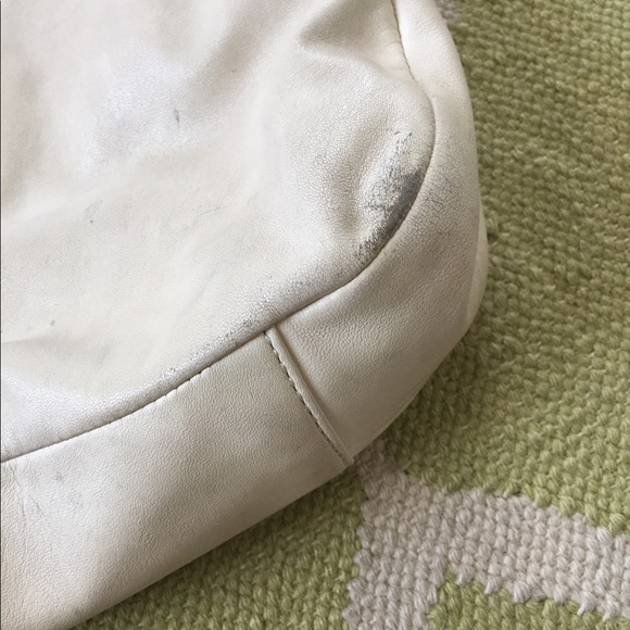 White Leather Coach Purse - Picture 5 of 9
